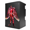 Here's another quality black deck box from LDB Duel featuring our exclusive NEO Hero Necro-Icarus art. Fits all types of trading card games, including Pokémon, Yu-Gi-Oh! and Magic The Gathering. The perfect card holder for the TCG player safely holds up to 100 double-sleeved cards. EVEN in extra thick sleeves. Comes with a pull-out dice tray. NEO-Hero-yugioh-mtg-pokemon-tcg-accessories-card-storage-LDB-Duel