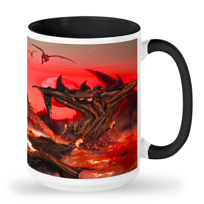 Demonio Rojo / Diablo - Taza de Cerámica de 15 oz