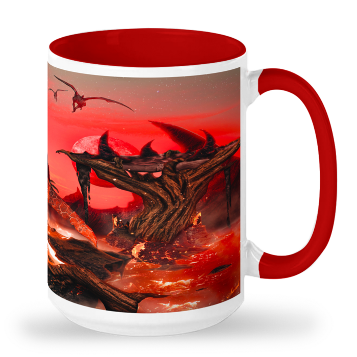 Demonio Rojo / Diablo - Taza de Cerámica de 15 oz