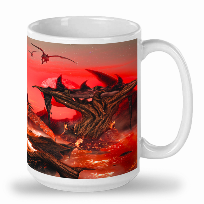 Demonio Rojo / Diablo - Taza de Cerámica de 15 oz