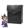 Enhance your TCG storage with the Yugi Mutou Mach 2 Black deck box, available in options for 60 or 80 single-card sleeves. Sold by LDB Duel. Crafted from durable faux leather, it includes a built-in belt loop, a strong magnetic snap, and showcases our exclusive Yugi Mutou design—ideal for TCG enthusiasts on the move! Dark-Magician-yugioh-mtg-pokemon-tcg-accessories-card-storage-LDB-Duel-black