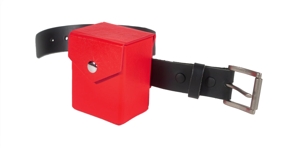 Deck Box Rouge + Passant de Ceinture - Coque Rigide - Simili Cuir