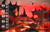 Red Demon Magic the Gathering playmat with MTG Zones