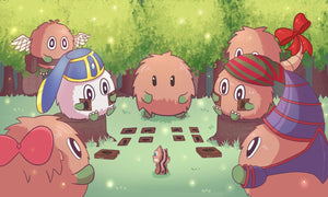 Cute playmat featuring kuriboh and Mr. Chippo! Exclusive from LDB Duel!